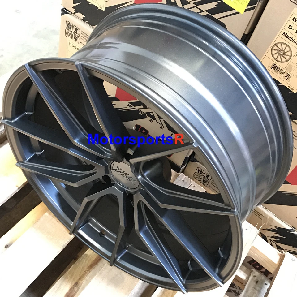 XXR 559 Wheels 19 x8.5 10 +20 Flat Gray Staggered Fits 14 Hyundai Genesis Coupe Foto 4 de 4