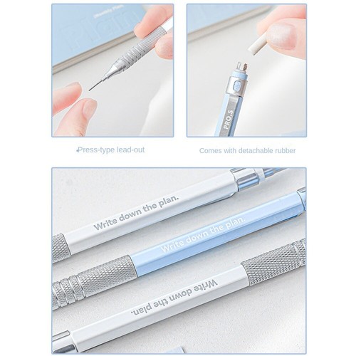 0.5/0.7mm Automatic Pencils Metal Exam Pen New Low Center of Gravity Pencil - Picture 12 of 16