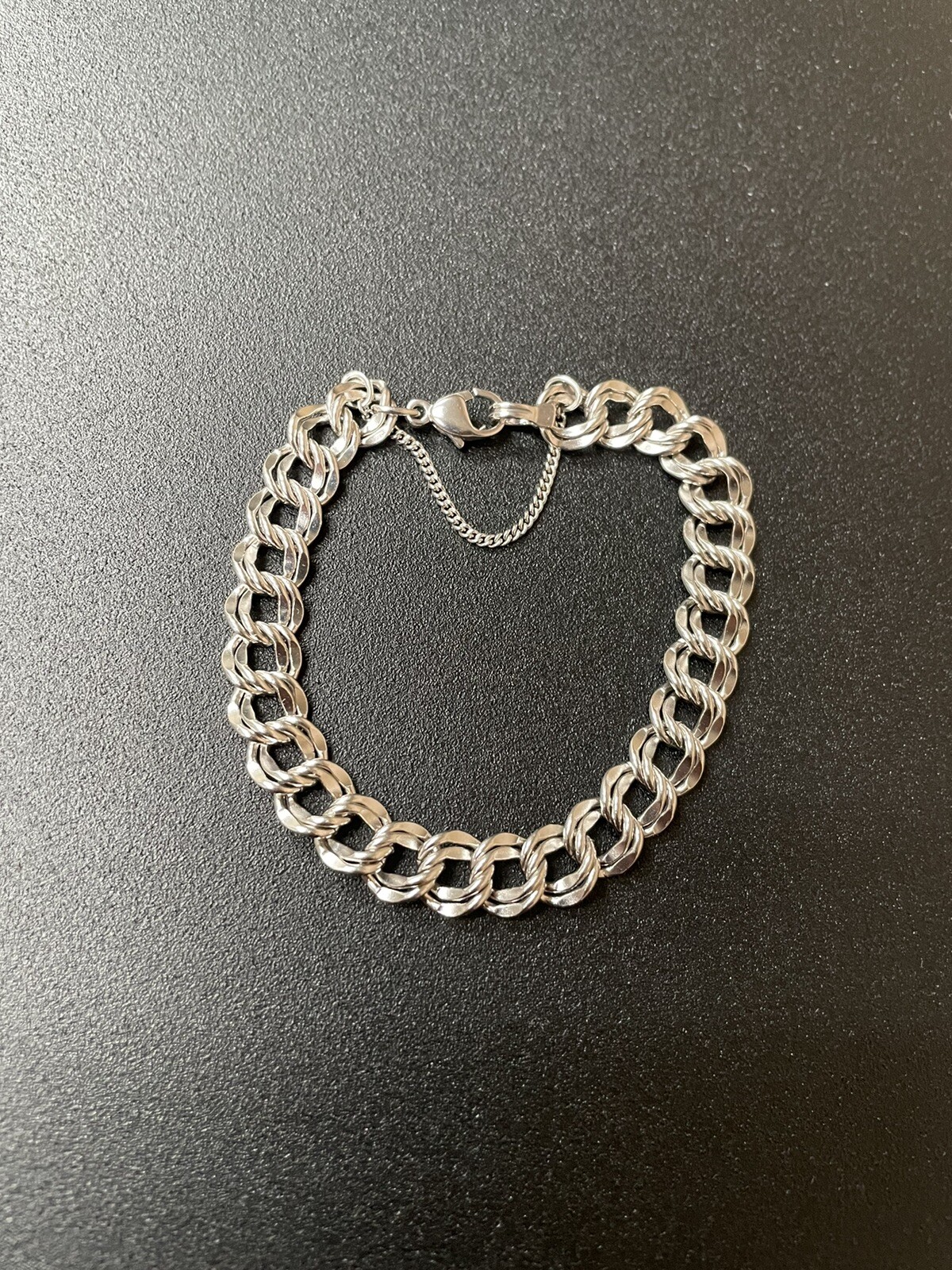 James Avery Sterling Silver Heavy Double Curb Charm Bracelet eBay