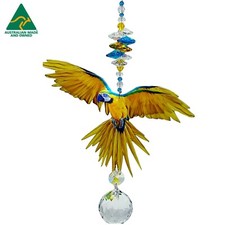Macaw Parrot Crystal Suncatcher gift, bird lorikeet sun catcher  suncatchers