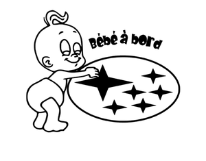 Decals Stickers Vinyl Art Bebe A Bord Subaru Fille Home Garden
