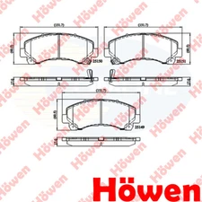 Fits Isuzu D-Max Rodeo 1.9 D 2.5 CRDi 3.0 Brake Pads Set Front Howen