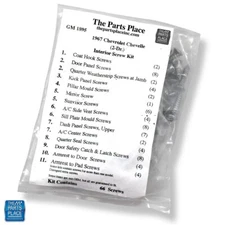 1967 Malibu Chevelle 2 Door Interior Screw Fastener Hardware Kit 66 pcs GM 1895