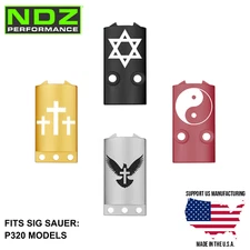 NDZ Sig P320 P320X Optic Sight Cover Plate Sight Integrated & Non Integrated