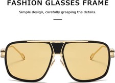 Sunglasses Men Women Unisex Goggle Alloy Big Frame Metal Punk Style Shield NEW