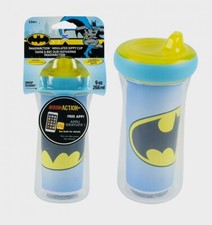 DC BATMAN IMAGINACTION INSULATED SIPPY CUP. LEAK PROOF. 9 OZ /BPA FREE / 12m 