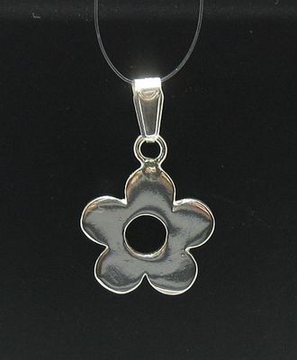 New Sterling Silver Pendant Hallmarked Solid 925 Flower Nickel Free Empress