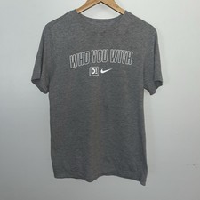 NIKE D1 WHO YOU WITH? MENS GRAY SMALL T-SHIRT SM C21