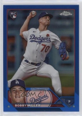 2023 Topps Chrome Update Blue Refractor /150 Bobby Miller #USC192 Rookie RC 7c5