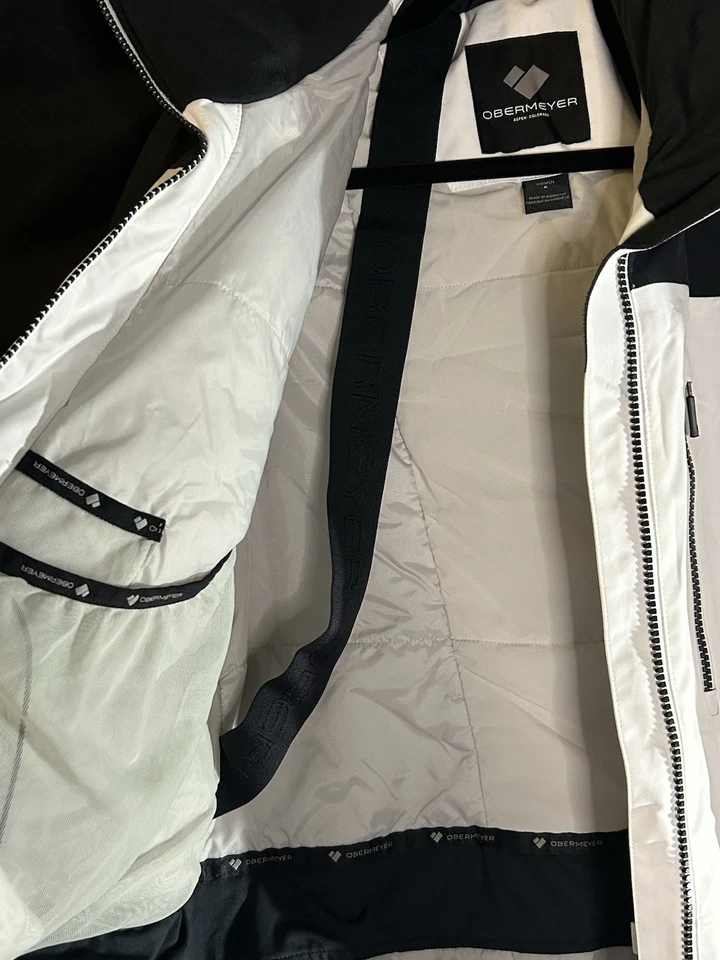 Obermeyer First Chair Ski Jacket White Black Women’s 6 Waterproof Insulated - Image 4 of 4