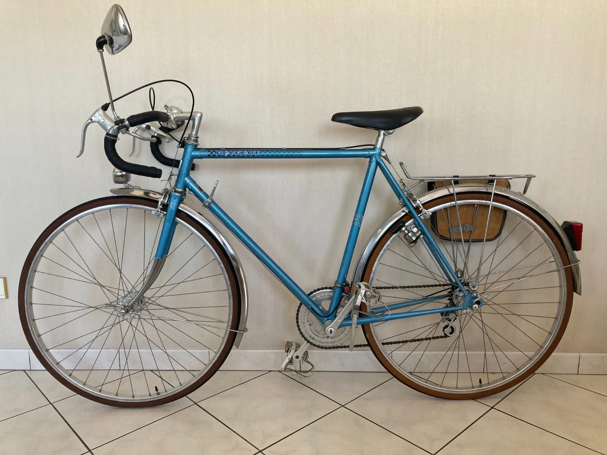 Vélo De Route Vintage Peugeot – Cadre Acier Bleu – 10 Vitesses – Homme
