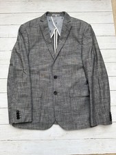 Express Photographer Fitted Gray Blazer Jacket Men s Anchor Lining 2 Button 38R