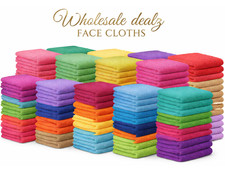 Face Towels Flannels Wash Cloths 100% Egyptian Cotton Soft Face Cloth 30 x 30 cm