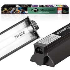 T5 HO UVB Lighting Combo Kit, 39W Reptile Light Fixture with Fluorescent Ligh...