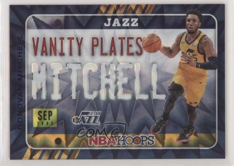 2020-21 Panini NBA Hoops Vanity Plates Purple Explosion Donovan Mitchell #13 pe8