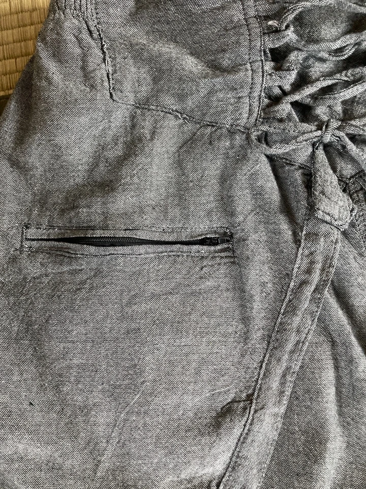 Wrap-around 100% Cotton Boho Yoga Palazzo Pants, Plus Size - Image 4 of 4