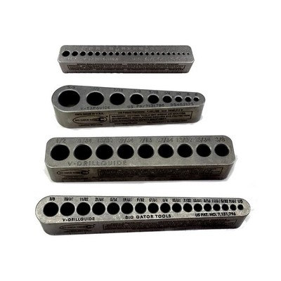 Big Gator Tools BGT 4-Pack Precision Drill Guide SAE + Number Hole Sizes 4pc ...