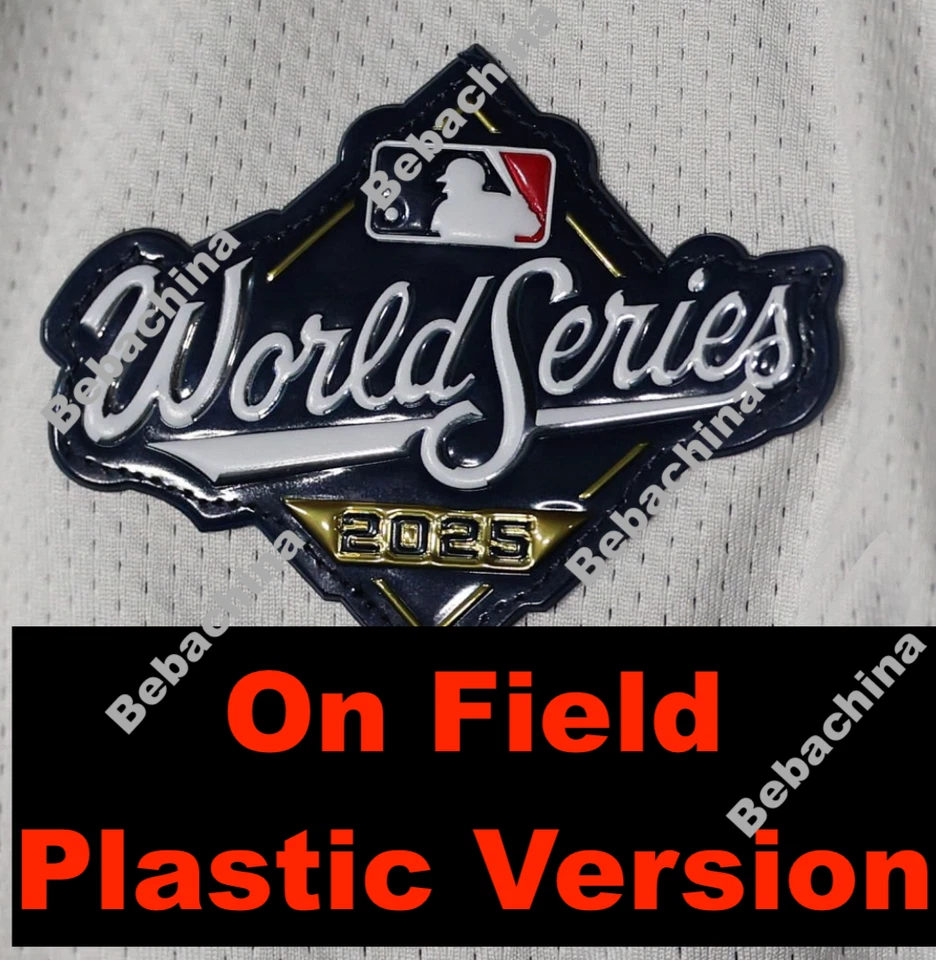On Field Plastic MLB 2025 World Series Patch Jersey LA Dodgers Toronto Blue Jays - Image 2 of 3