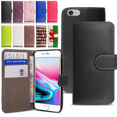 Hülle für iPhone 8 7 6 5 4 3 Leder Magnet Flip Wallet Kartenfach Handy Cover