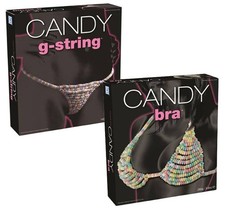 Hott Products Edible Multi-flavored Candy Bra and G-String Underwear Bundle