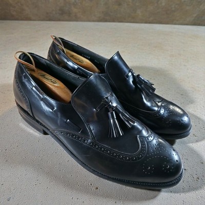 O'Sullivan Executive Imperials Mens Loafers Size 11.5 4E Black Leather Wingtip