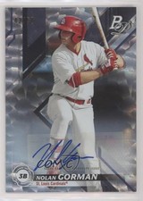 2019 Bowman Platinum Wal-Mart Top Prospects Icy Foil 42/50 Nolan Gorman Auto 1v3