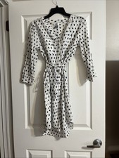 Old Navy Women's Y2K 3/4 Sleeve Shirt Dress Medium Tie Waist