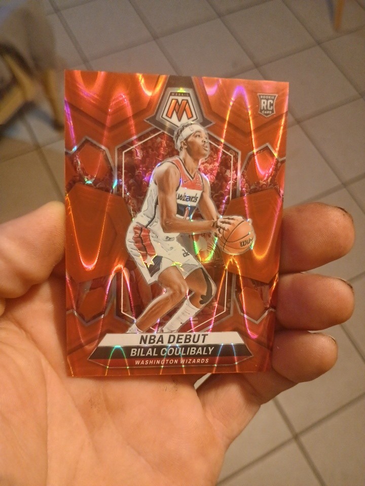 2023-24 Mosaic NBA Debut Red Seismic Prizm #268 Bilal Coulibaly /299 Rookie RC