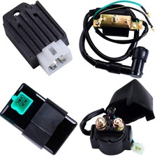 5-Pin CDI Box Kit with Ignition Coil, 4-Pin Regulator Rectifier  Starter Rel...