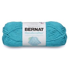Bernat Handicrafter Cotton Solids Yarn, 1.75 oz, Gauge 4 Small Ball, Mod Blue