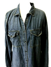 ONLY Denim Shirt Dress UK 14 Blue Long Sleeve WITH loops but NO BELT]