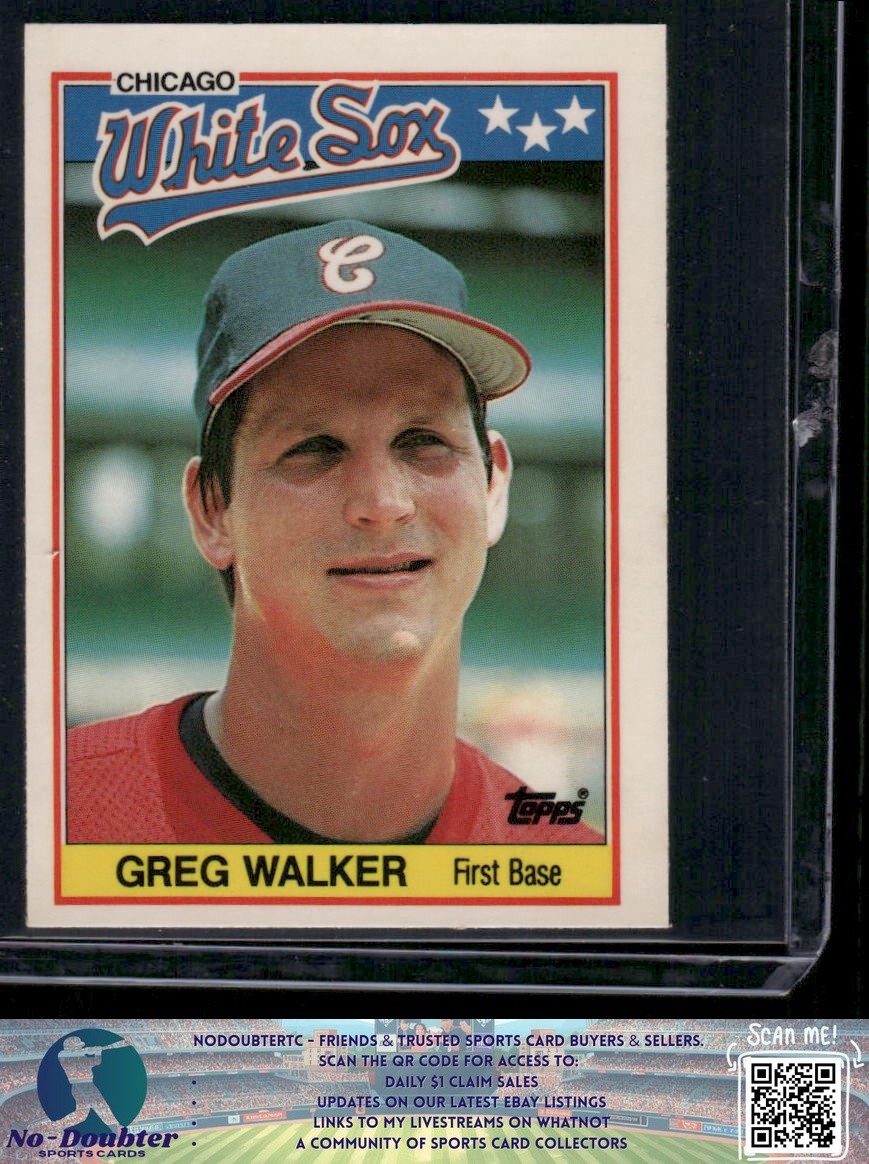 1988 Topps UK Minis #83 Greg Walker Collector's Ed Tiffany White Sox 88TF