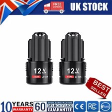 2-1X 12V 4000mAh Li-ion Battery for Bosch BAT411 BAT411A BAT412 GDR GSR 10.8V-LI