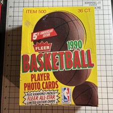 1990-91 “FLEER NBA BASKETBALL” Wax Box!! (36 Ct)  Stars: JORDAN - BIRD - MAGIC!!