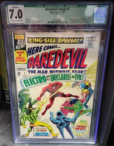 Daredevil Annual #1 CGC 7.0 Quailfied Grade/ Green label
