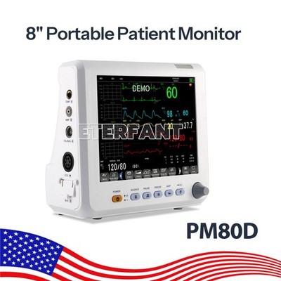 PM80D 8'' Patient Monitor ICU CCU Vital Sign For HOSP ECG/NIBP/RESP/TEMP/SPO2/PR