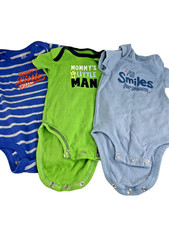 Just One You Carter  s Baby Bodysuits 3M Lot of 3  Short Sleeve  Cute Prints