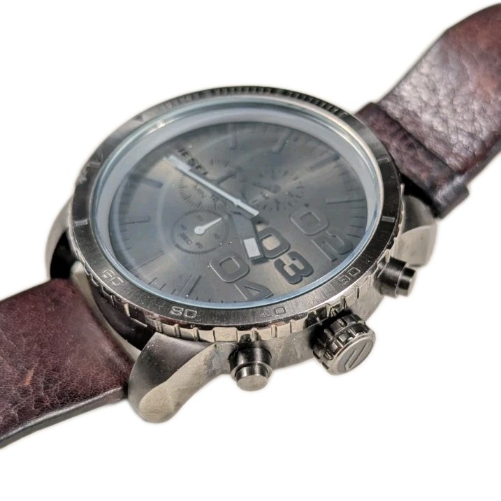 Diesel Chronograph Watch Men DZ4210 52mm Gunmetal Gray Dial