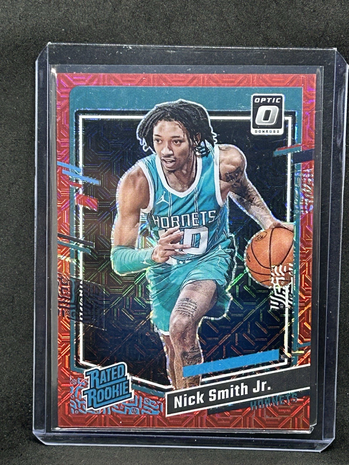 2023-24 Donruss Optic Rated Rookie Nick Smith Jr. #224 Choice Red Prizm /88 A8