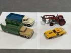 Corgi Toys 4 Vintage Lot Livestock Truck MF Tractor Corvette Tilt Truck No Res!