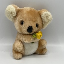Russ Berrie Luv Pets Koala Flowers Plush 1979 7"