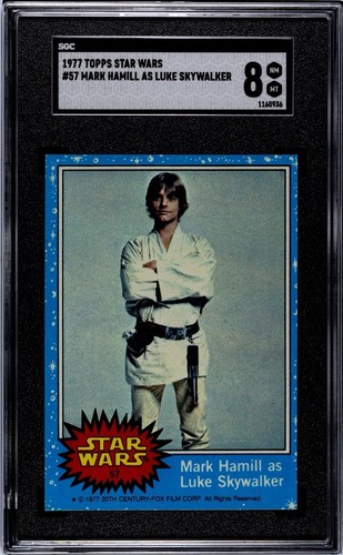 1977 Topps Star Wars #57 Mark Hamill as Luke Skywalker — SGC 8