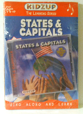 NEW States And Capitals  KIDZUP The Learning Series CD & Book Sing Songs Learn