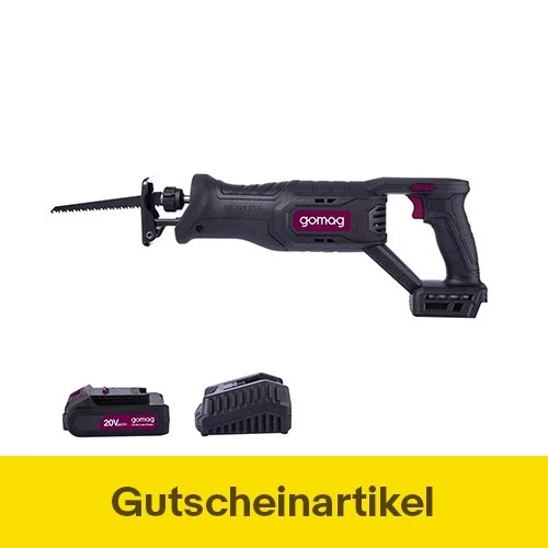 Gomag Akku Säbelsäge GO-SBL250BL 20V 28mm 2Sägeblätter 2,0 Ah Starterkit B-Ware