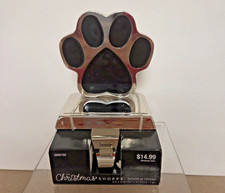 Paw Print Christmas Shoppe Black and Silver Stocking Holder New