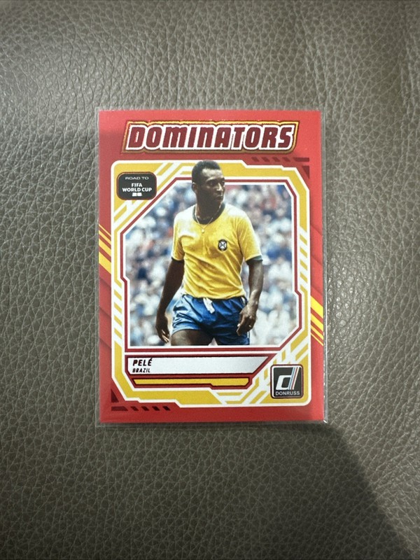 2025-26 Donruss Road to FIFA World Cup Dominators #25 Pele, Brazil Red Foil