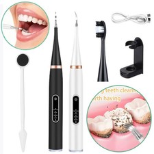 Dental Scaler Electric Sonic Tartar Calculus Plaque Remover Tooth Stains Tool US
