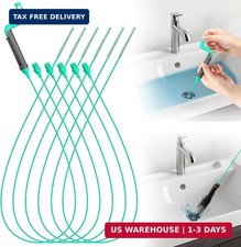 Drain Snake Hair Clog Remover Tool Set - 6 Pack Drain Unclogger Kit