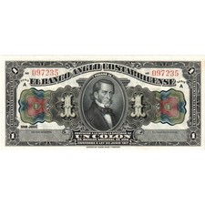 [#248491] Costa Rica, 1 Colon, 1917, 1917-06-23, KM:S121r, UNC(65-70)