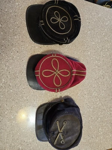 American civil war military hat and uniform.